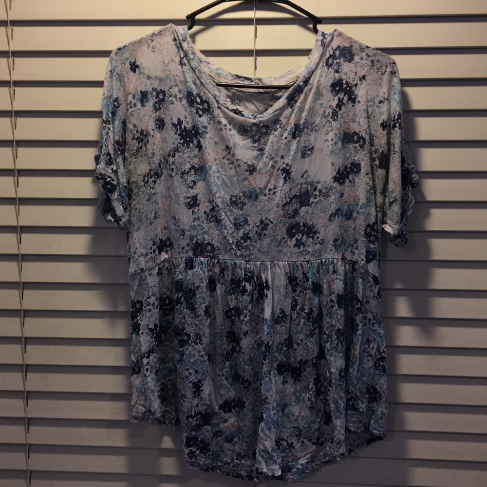 Floral peplum top
